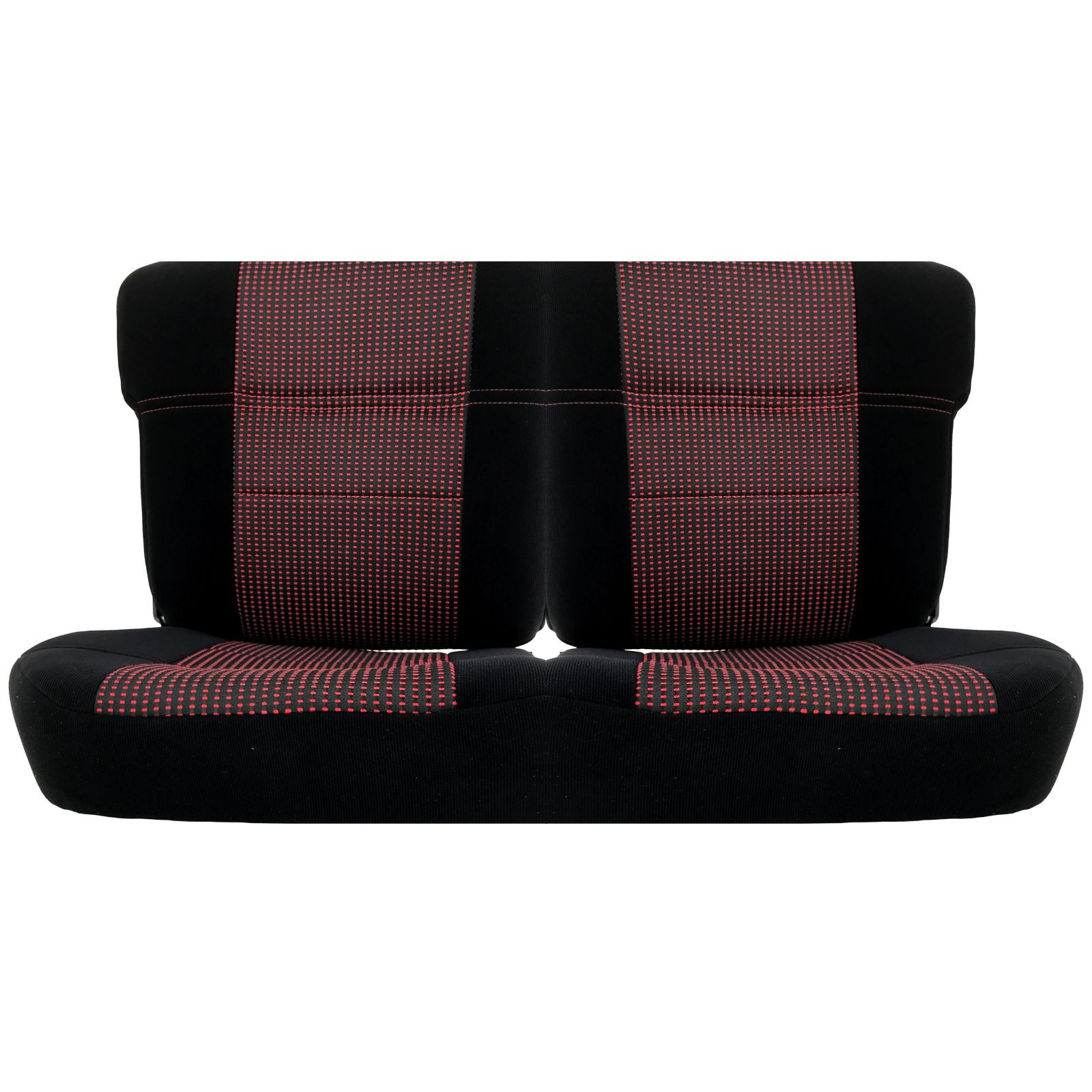 Coiffes de Sièges Avant et Banquette côtelé noir quartet rouge - Peugeot 205 GTI