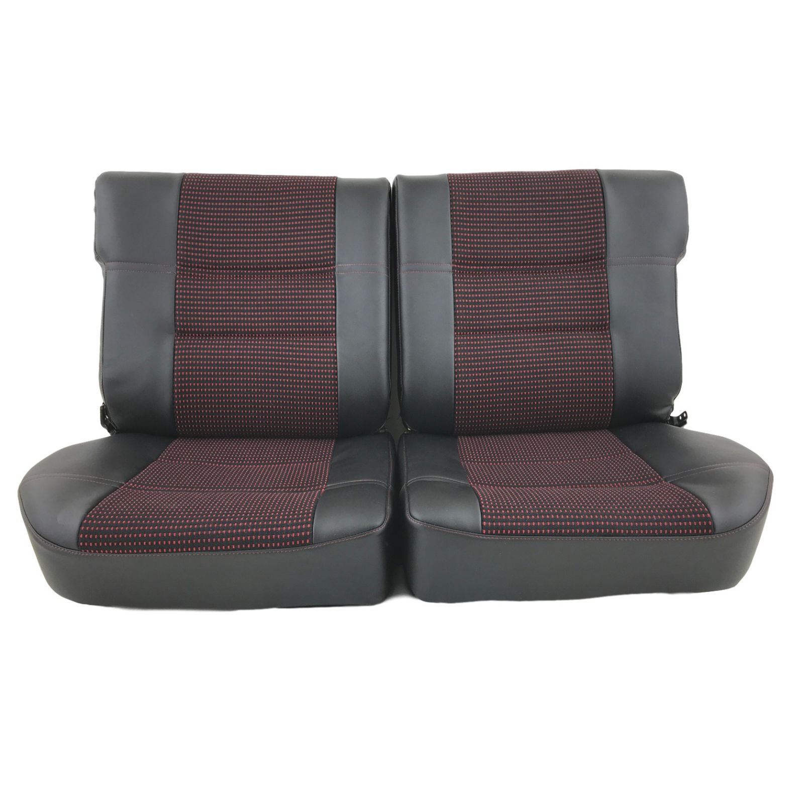Sitzbezüge aus Schwarz Leder und Grün Stoff für Peugeot 205 GTI / CTI Sitze  - Top Sellerie - Top Sellerie Auto