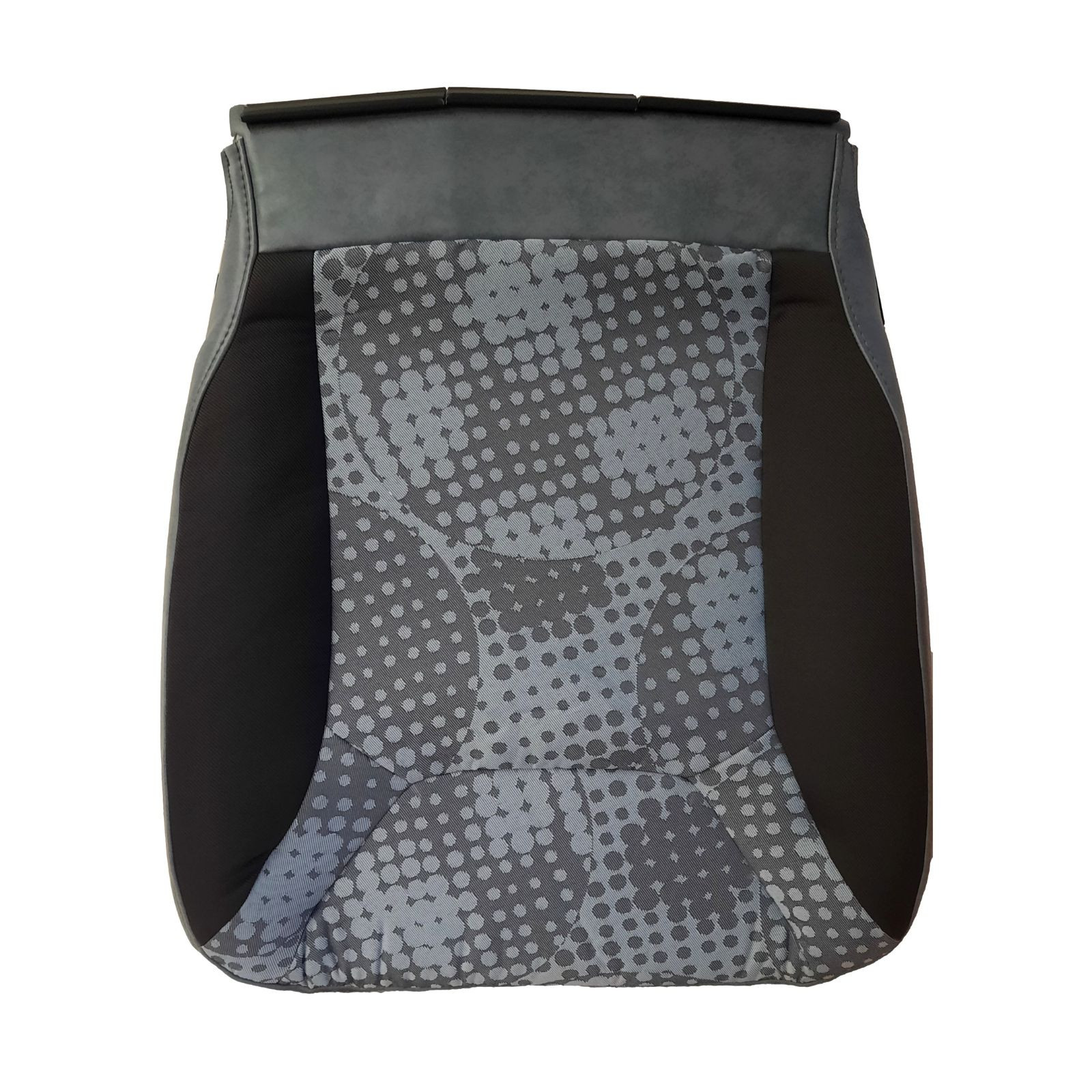 Housses Sièges Avant Renault Trafic / Opel Master – Tissu Gris-noir, Premium, 2+1