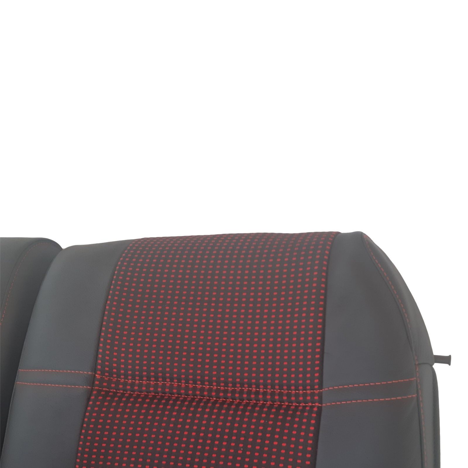 Coiffes Sièges Avant et Arrière en cuir gris anthracite et tissu Quartet rouge Peugeot 205 CTI cabriolet
