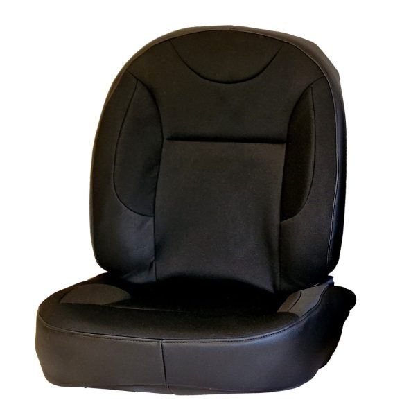 Sitzbezüge aus Schwarz Stoff und Kunstleder kompatibel mit Dacia Sandero  Sitze