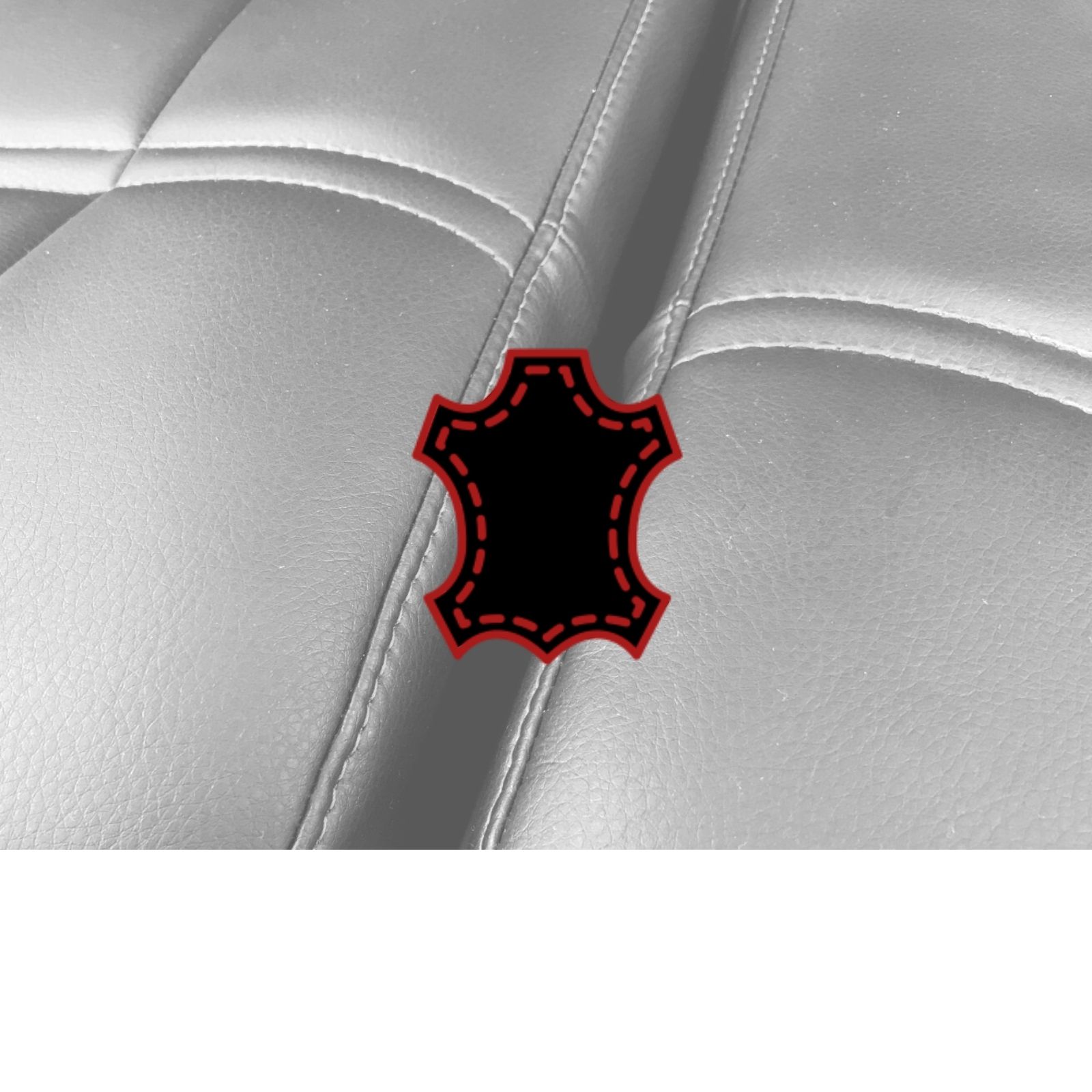 Coiffes Banquette Arrière cuir noir couture rouge pour Peugeot 205 CTI