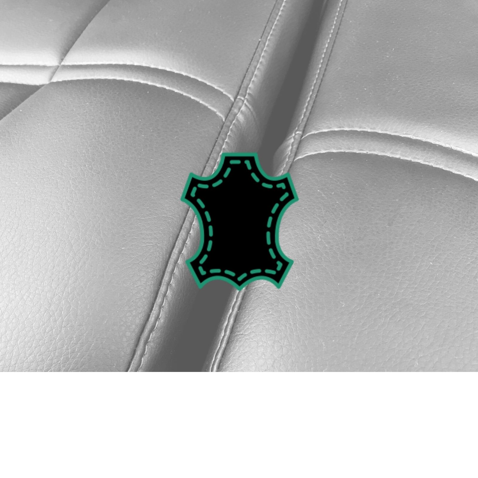 Coiffes Sièges avant et banquette arrière en cuir noir couture verte pour Peugeot 205 GTI
